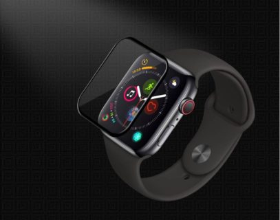 [Apple Watch]新型 Apple Watch Series 4 （44mm）用キズ防止のため液晶画面全面タイプ飛散防止処理保護フィルム（ブラック）を注文したよ