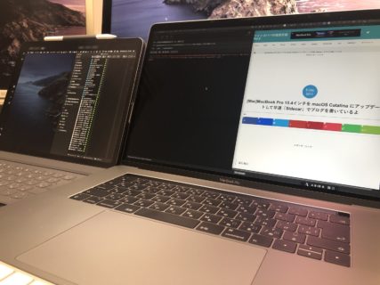 [Mac]MacBook Pro 15.4インチを macOS Catalina にアップデートして早速「Sidecar」でブログを書いているよ